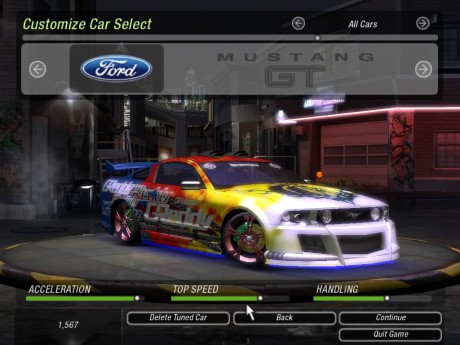 Need for speed underground 2 mustang 2